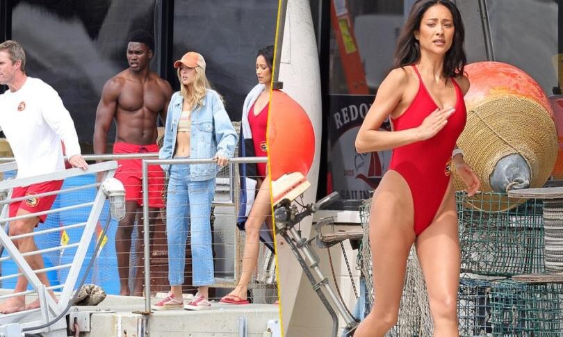    Источник: Backgird | Шей Митчелл снялась в красном купальнике для перезапуска «Спасателей Малибу»