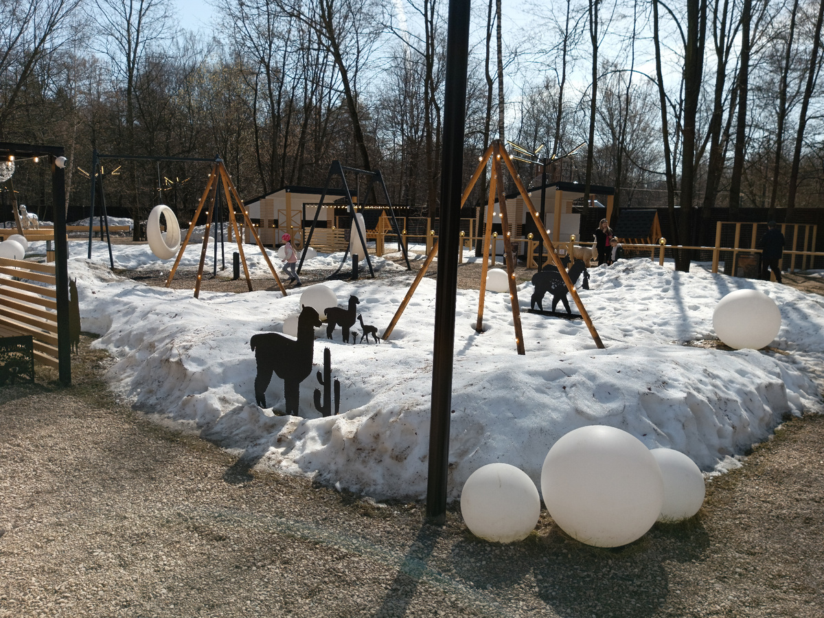 Внутри зоопарка.