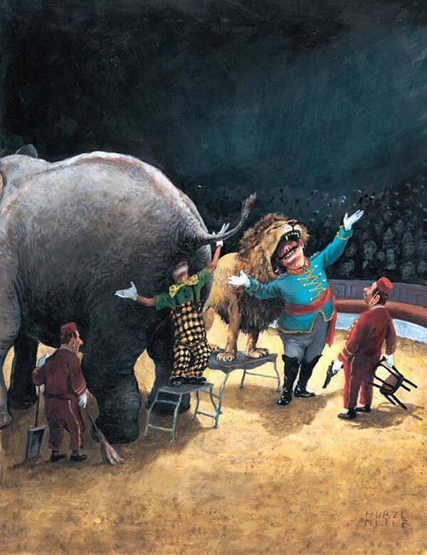 КАРИКАТУРА ОТ ХУДОЖНИКА РУДИ ХУРЦЛЬМАЙЕРА / Rudi Hurzlmeier / СМЕРТЕЛЬНЫЙ НОМЕР