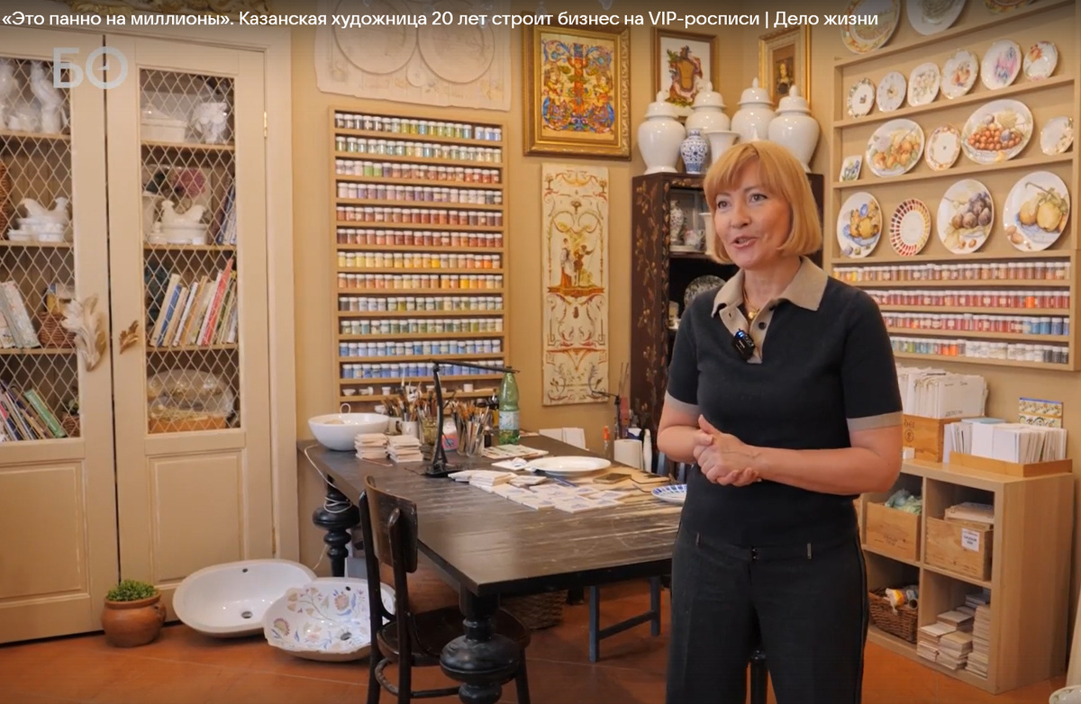 На съемках в мастерской для проекта "Дело жизни" издания Бизнес Online 