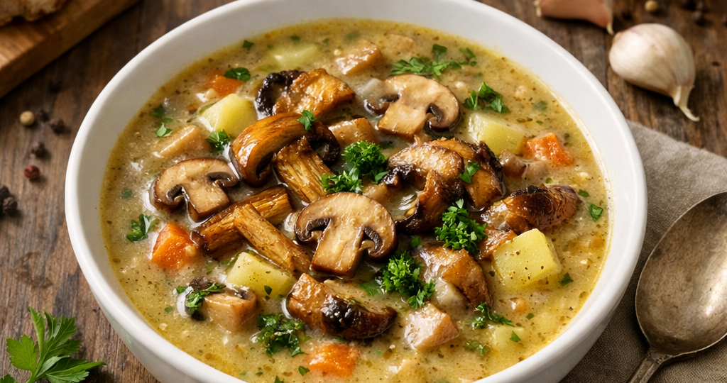 Настоящий Грибной суп, сытный и вкусный
