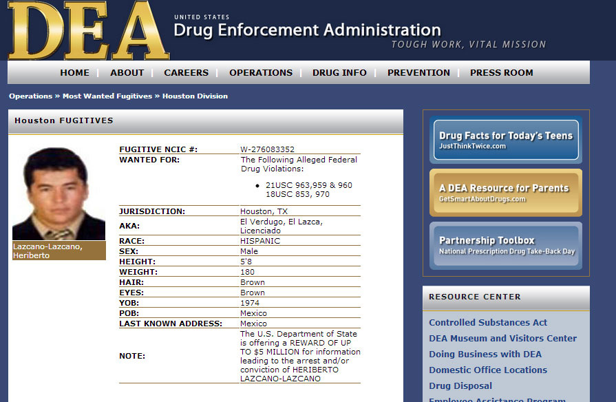 Эриберто Ласкано Ласкано (25 декабря 1974 года — 7 октября 2012 года), также известный под позывным Z-3 и прозвищами Эль Ласка и Палач — мексиканский наркоторговец, руководитель наркокартеля «Лос-Сетас». Входил в список 37 крупнейших мексиканских наркобаронов, разыскиваемых полицией