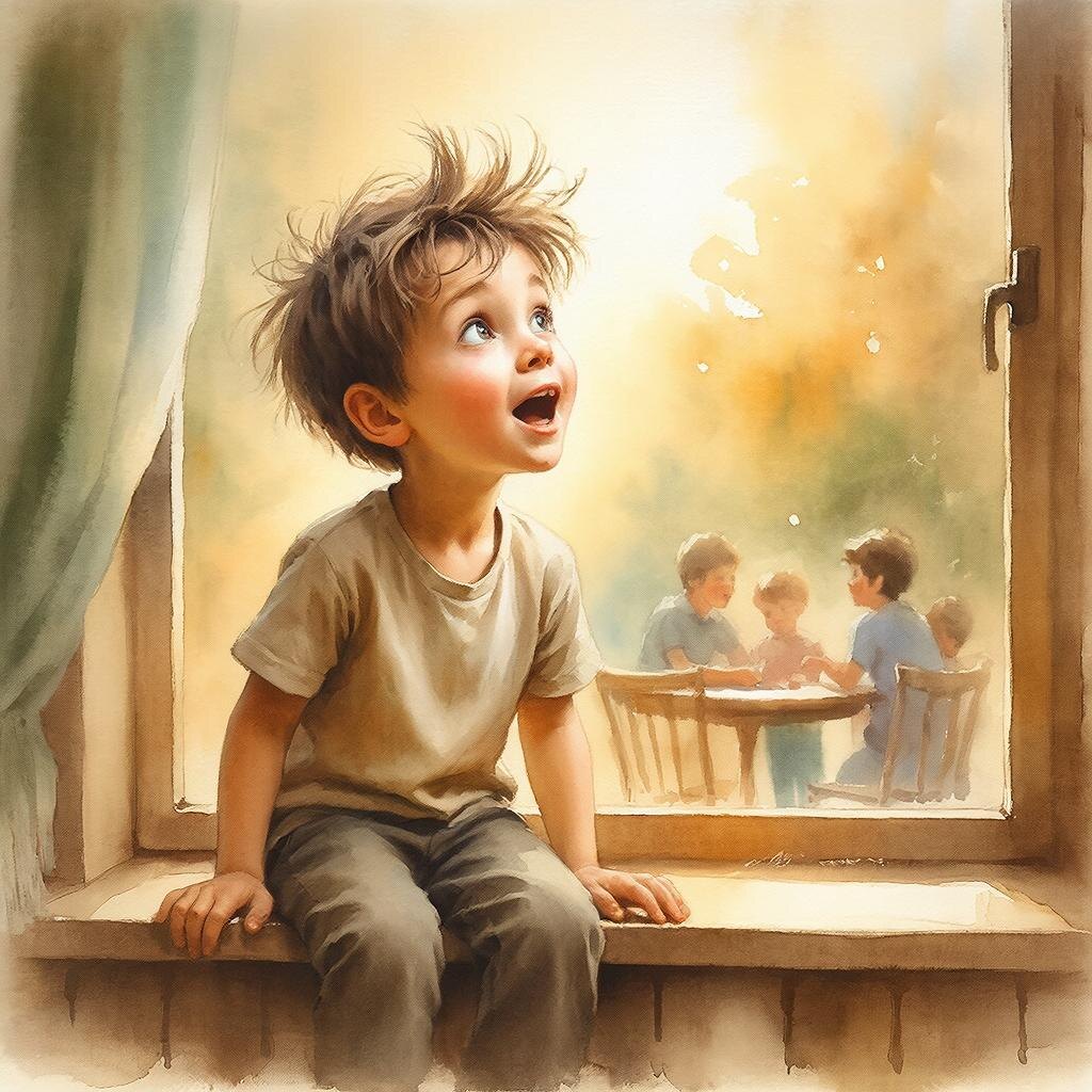 Мишка на подоконнике