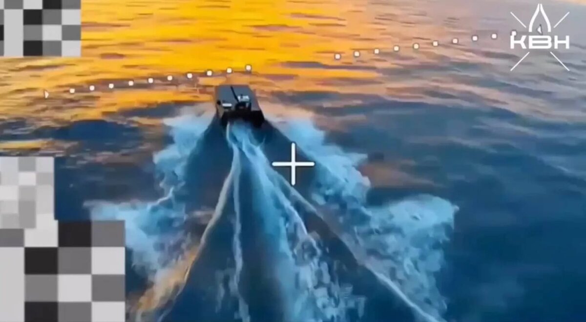     Запуск оптоволоконного дрона «Князь Вандал Новгородский» с борта безэкипажного катера «Скорлупа»