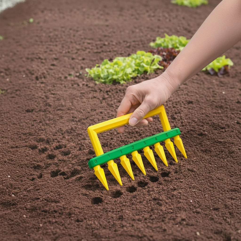 Посадочные грабли - лункообразователь организает самые ровыне ряды 