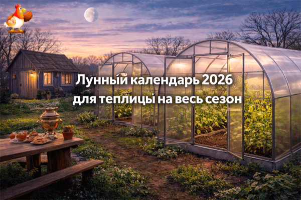 Лунный календарь ДЛЯ ТЕПЛИЦЫ на весь сезон 2026 – когда сеять, высаживать, подвязывать, кормить и не доводить помидоры до нервного срыва 🌙