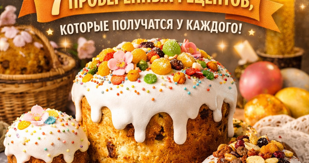 🌸 Самые вкусные куличи к Пасхе: 7 рецептов, которые получатся у каждого! 🍞✨