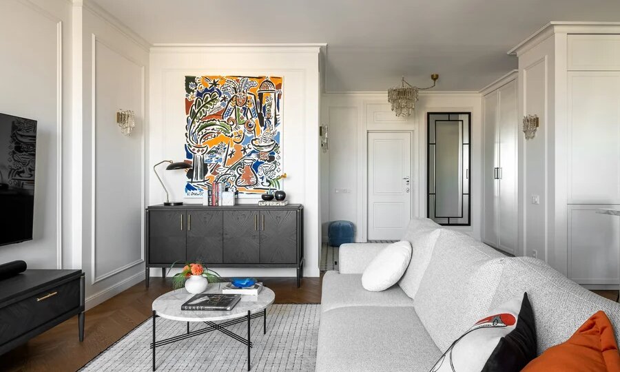 Дизайн стены в гостиной: идеи и советы