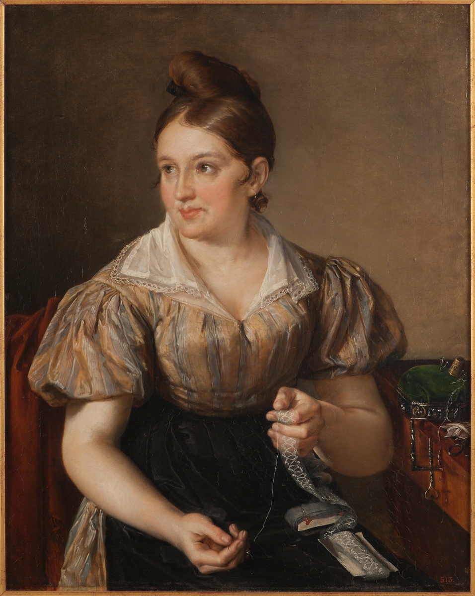 Тропинин В.А. Швея. За прошивками. 1836 г. Коллекция Новгородского музея-заповедника.