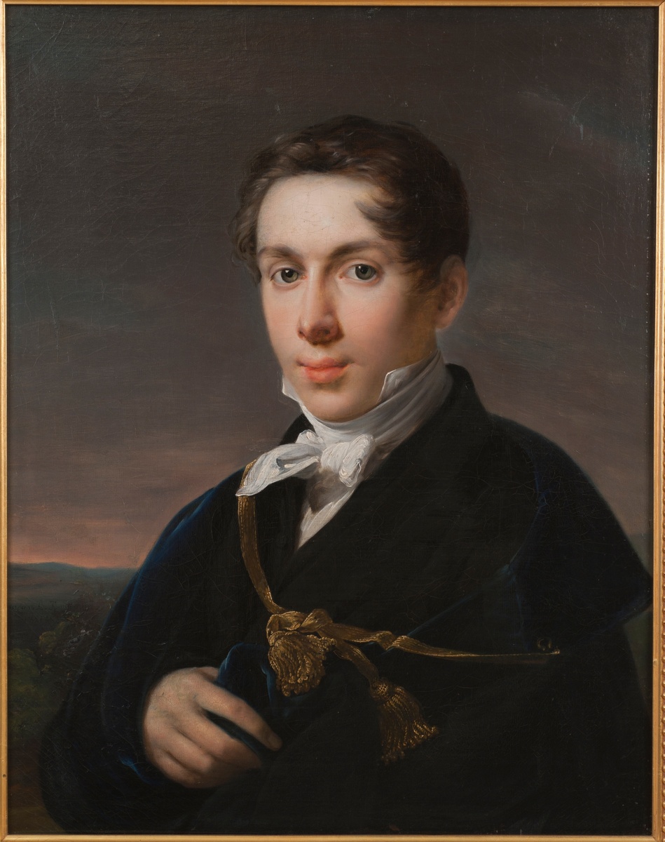 Тропинин В.А. Портрет молодого человека из семьи Голицыных. 1821 г. Коллекция Новгородского музея-заповедника.