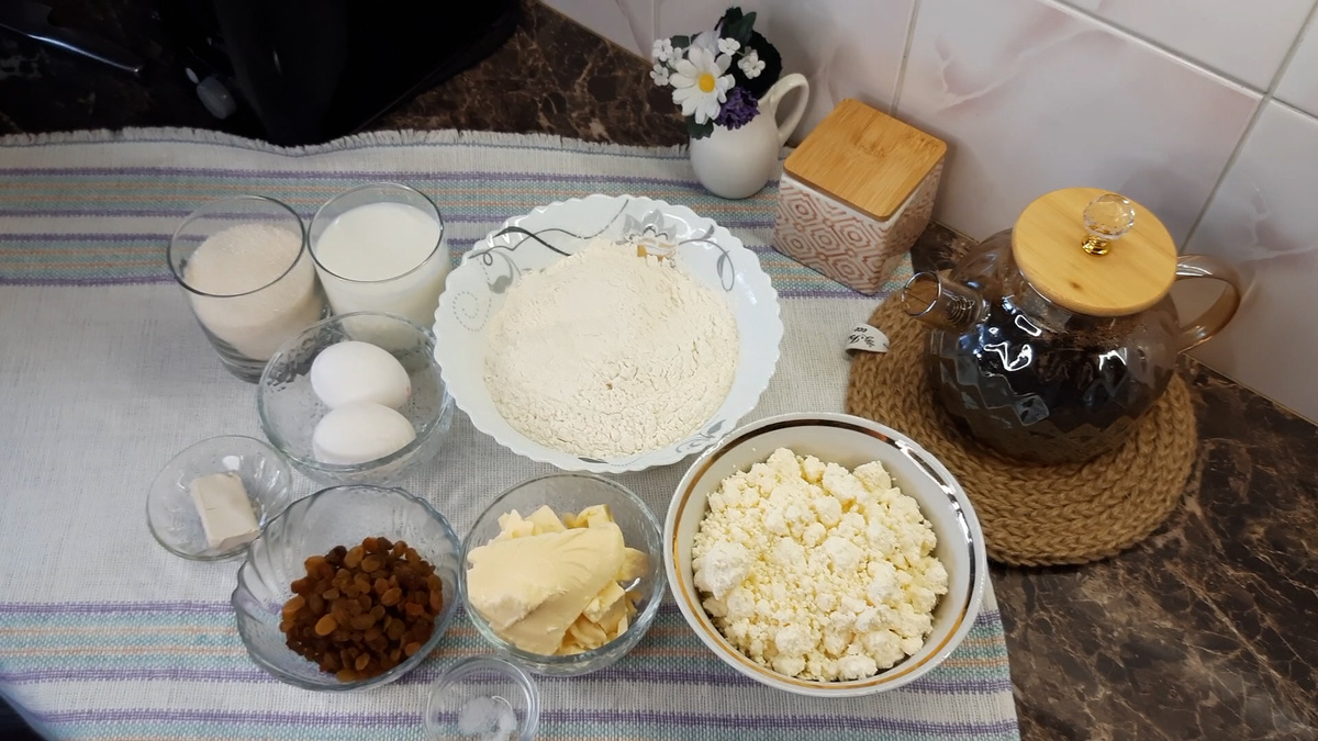 Ингредиенты для творожного кулича