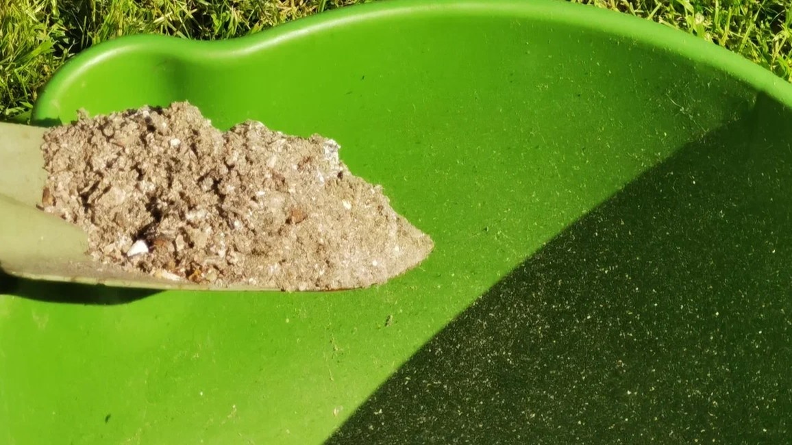 Светло-серая древесная зола — именно такая идёт в лунку, не тёмная угольная