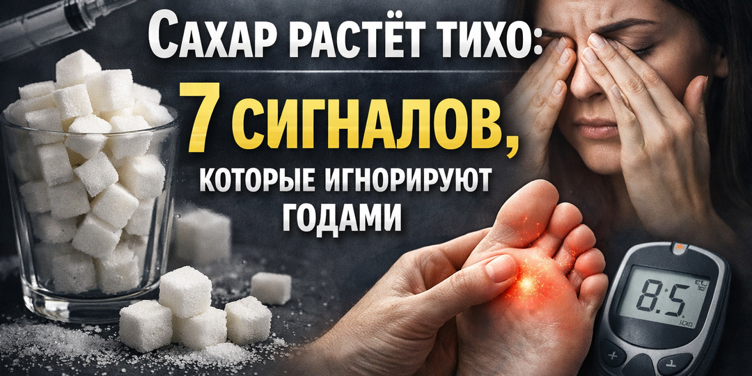 🔥 Сахар растёт тихо: 7 сигналов, которые многие игнорируют годами