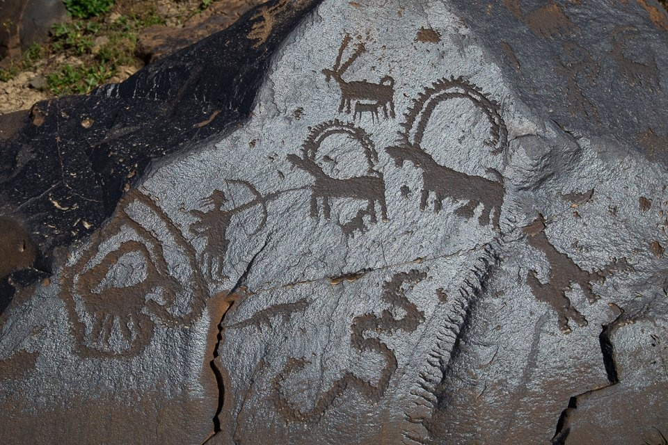    Самые распространённые мотивы рисунков – это олени, изображеные с ветвистыми или спиральными рогами, солярные знаки, так как поклонение огню и солнцу являлось самым распространённым культом для многих древних народов, ритуальные танцы, сельскохозяйственные работы, охота и эротические сцены.