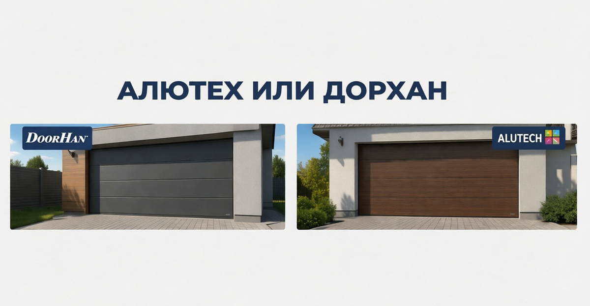 Сравнение гаражных ворот Alutech и Doorhan