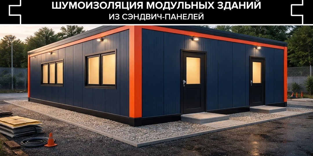 Шумоизоляция модульных зданий из сэндвич-панелей