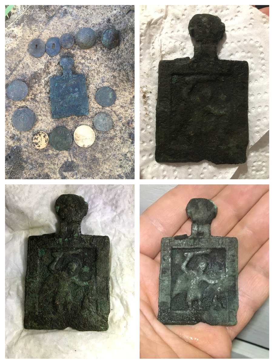 Никита Бесогон. Меднолитая икона. Коллаж преображения находки. 