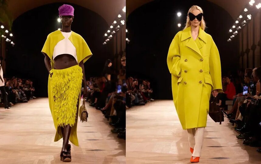    Модели на показе Balenciaga.balenciaga.com