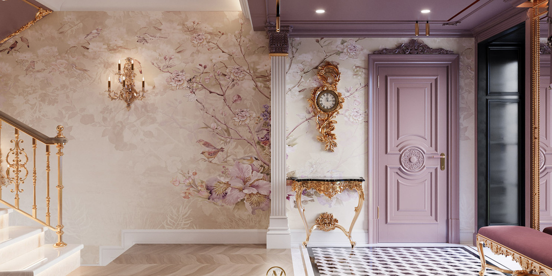 Дизайн холла – торжественно, статусно, стильно