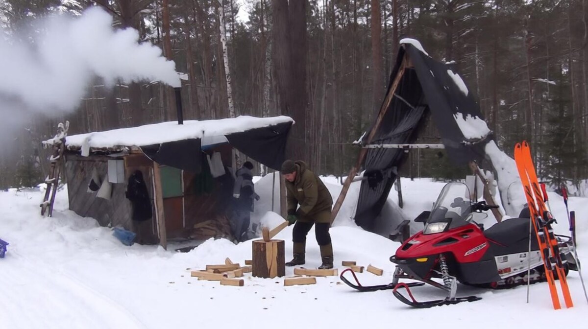 Охота Рыбалка в Тайге Изба Снегоход  BRP Ski-Doo Skandic SWT WT 900 ACE