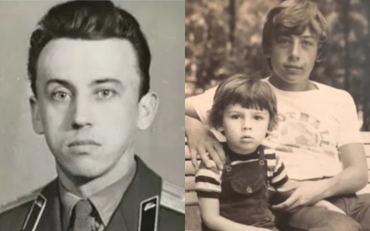 на фото слева Александр Галкин, справа его сыновья Максим и Дмитрий 