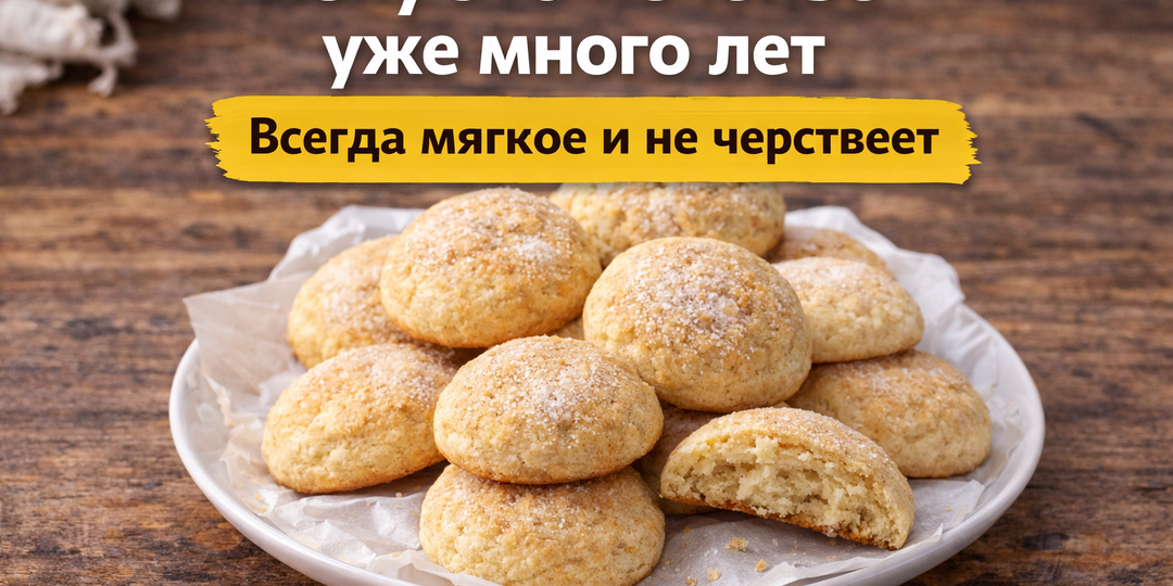Пеку это печенье уже много лет. Всегда мягкое и не черствеет