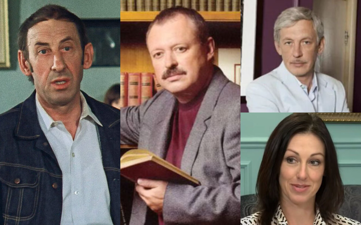 на фото (слева направо) Владимир Басов, его сын Владимир, Александр и Елизавета 