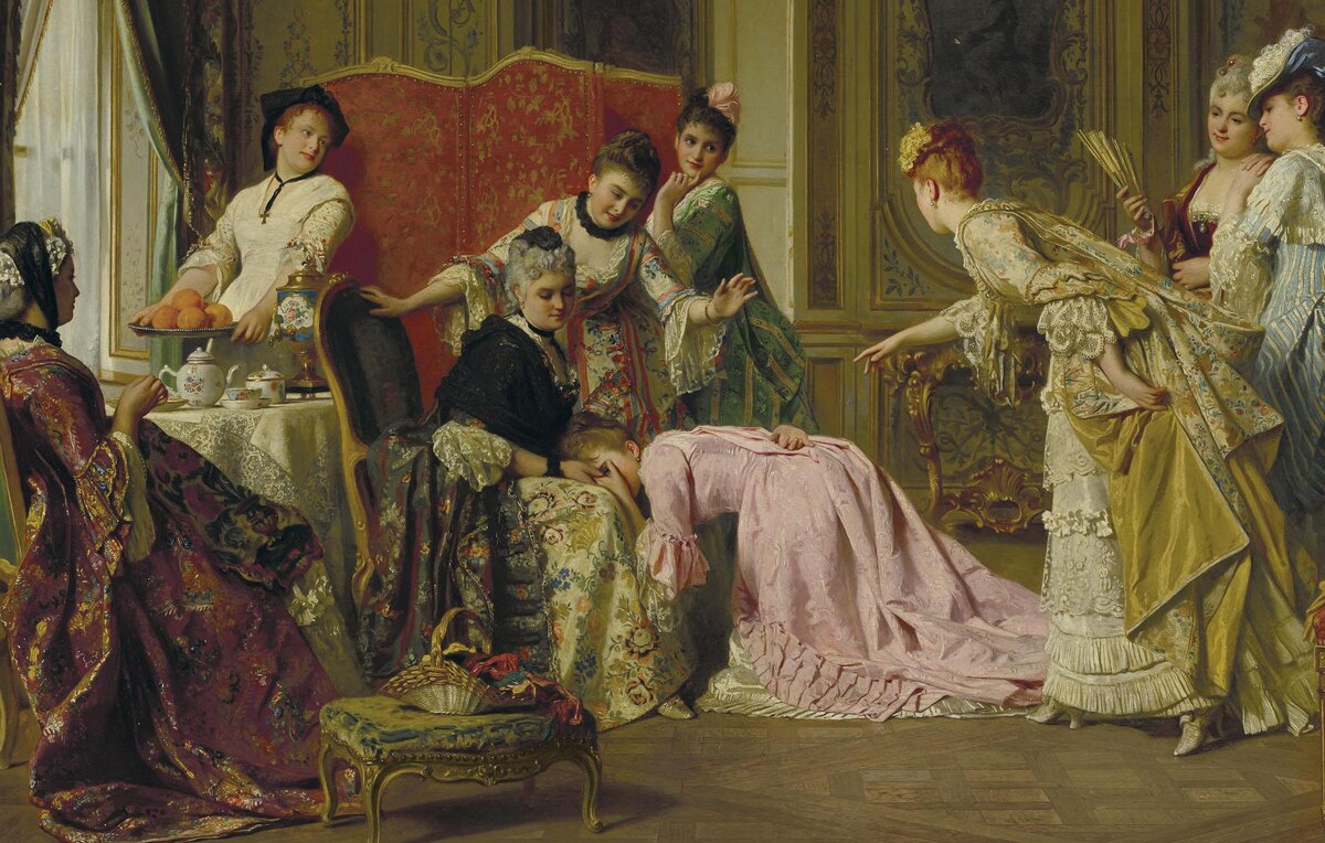 Шарль Луи Бонье «Раскаявшаяся дочь», фрагмент