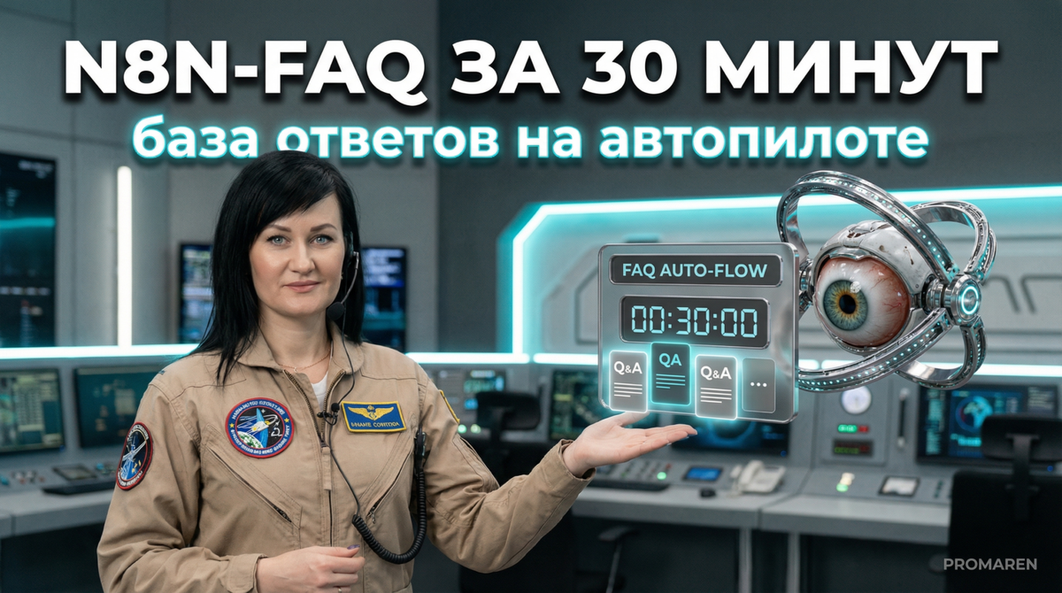    Сценарий в n8n сам формирует FAQ из повторяющихся запросов клиентов | Марина Погодина, PROMAREN Марина Погодина