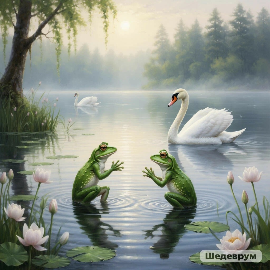 Лягушки квакают лебединое озеро