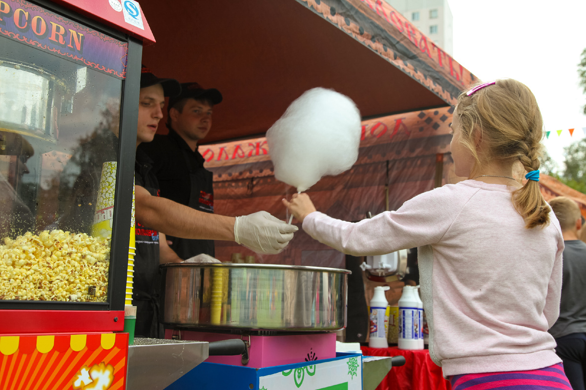 Станция сахарной ваты на мероприятие.