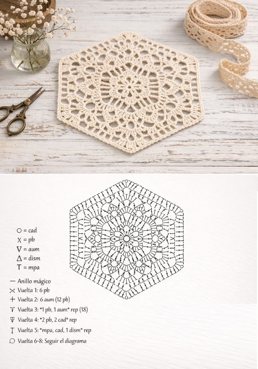 ажурный мотив крючком