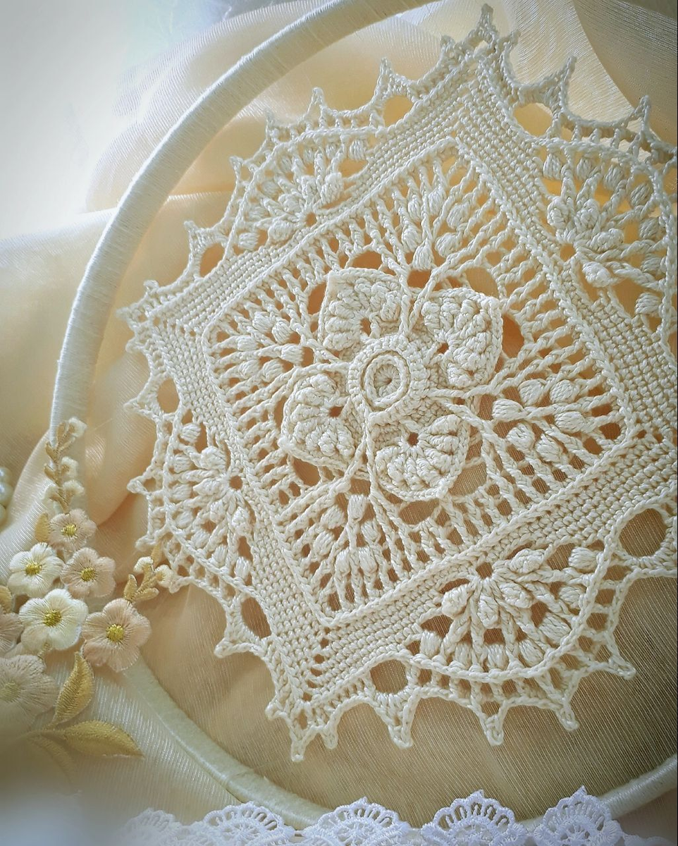 ажурный мотив крючком