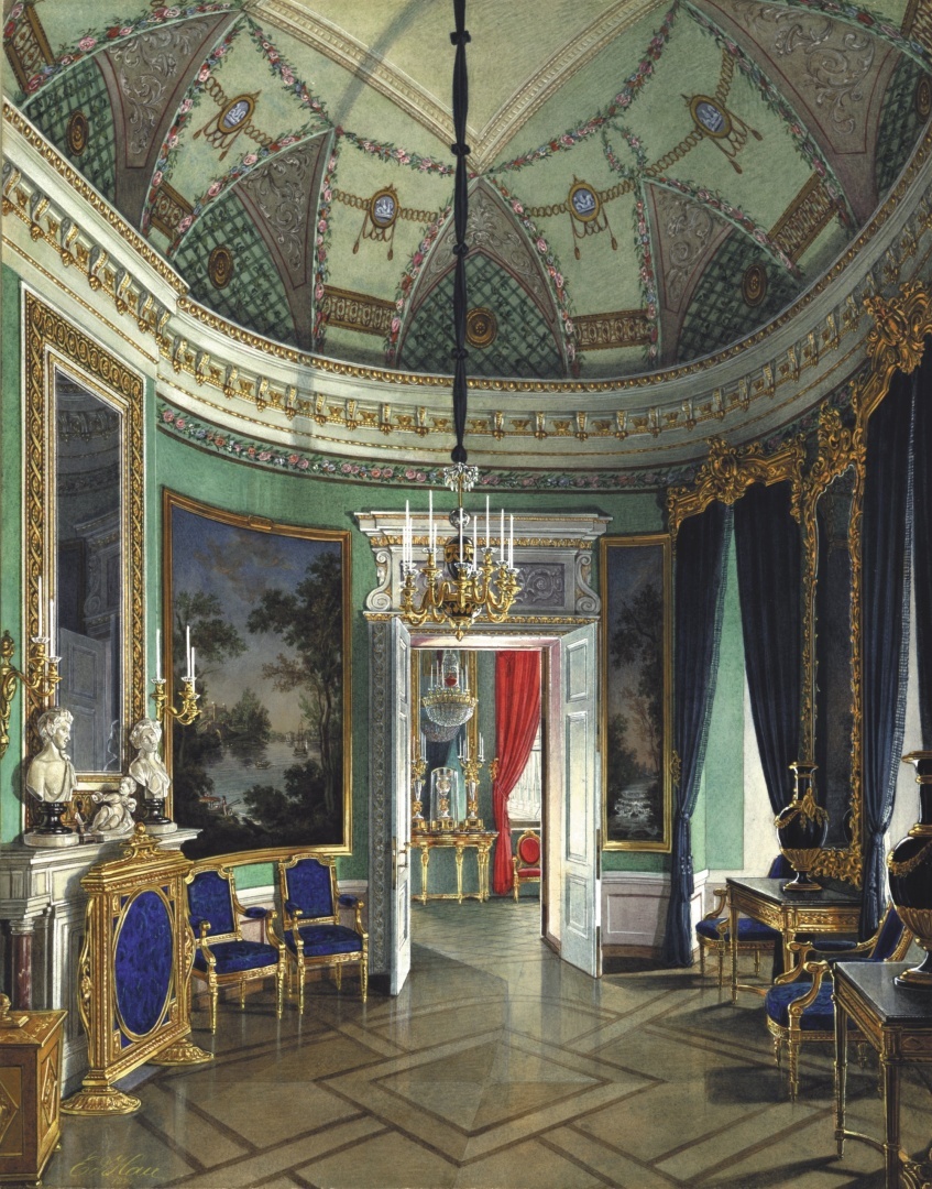 Э.П. Гау Овальная комната за Чесменской галереей в Большом Гатчинском дворце
