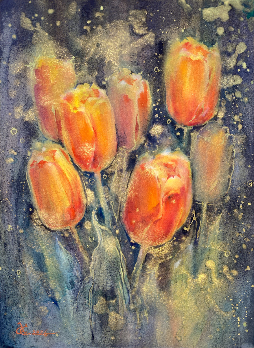 Тюльпаны. 38х28см.