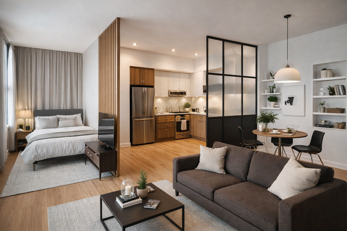 Пример зонирования пространства в одном из наших проектов