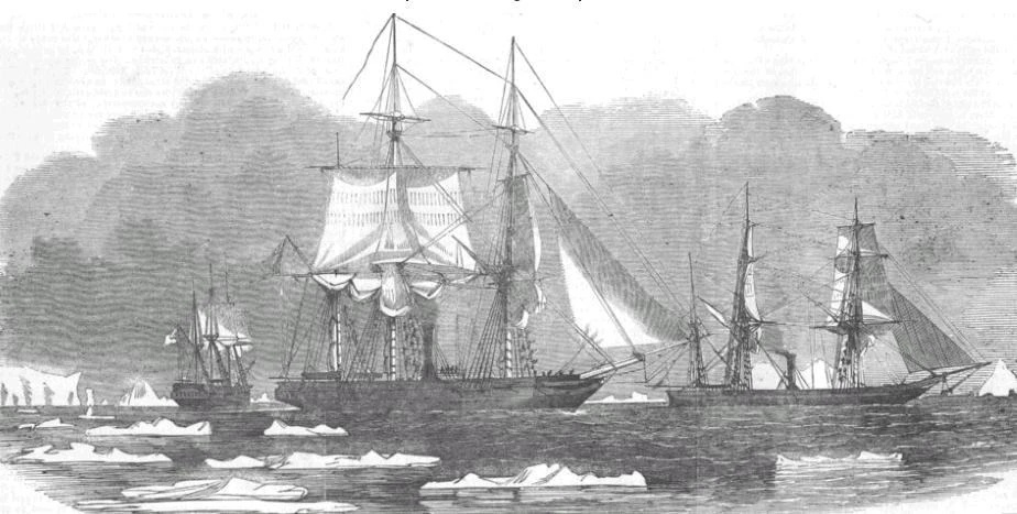 Паровой фрегат «Desperate», английский рисунок середины XIX века