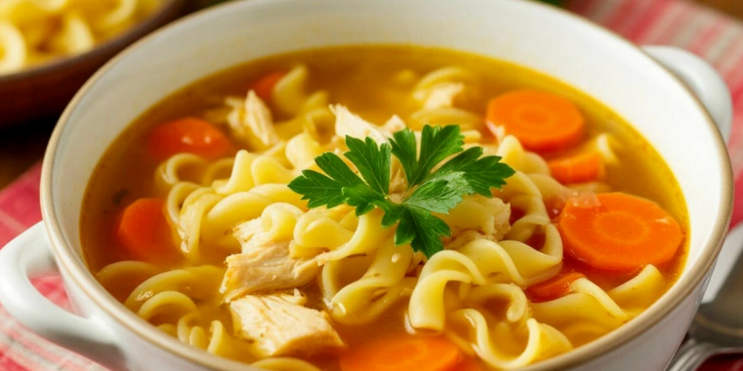 🍲 Домашний куриный суп с лапшой: как варила моя бабушка