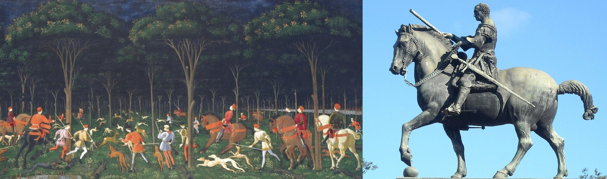 Формирование фундаментальных канонов изобразительного искусства, Появление учения о перспективе, Широкое распространение получили монументальная живопись, скульптура и фрески, Реализм изображений, Использование масляной живописи, Развитие новых жанров.