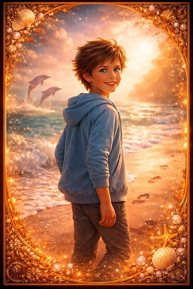 Мальчик с улыбкой дельфина