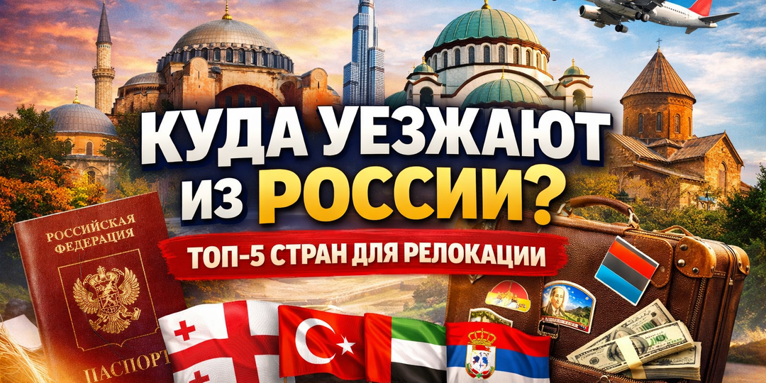 Куда уезжают из России в 2026: ТОП-5 стран для релокации (экспертный разбор)