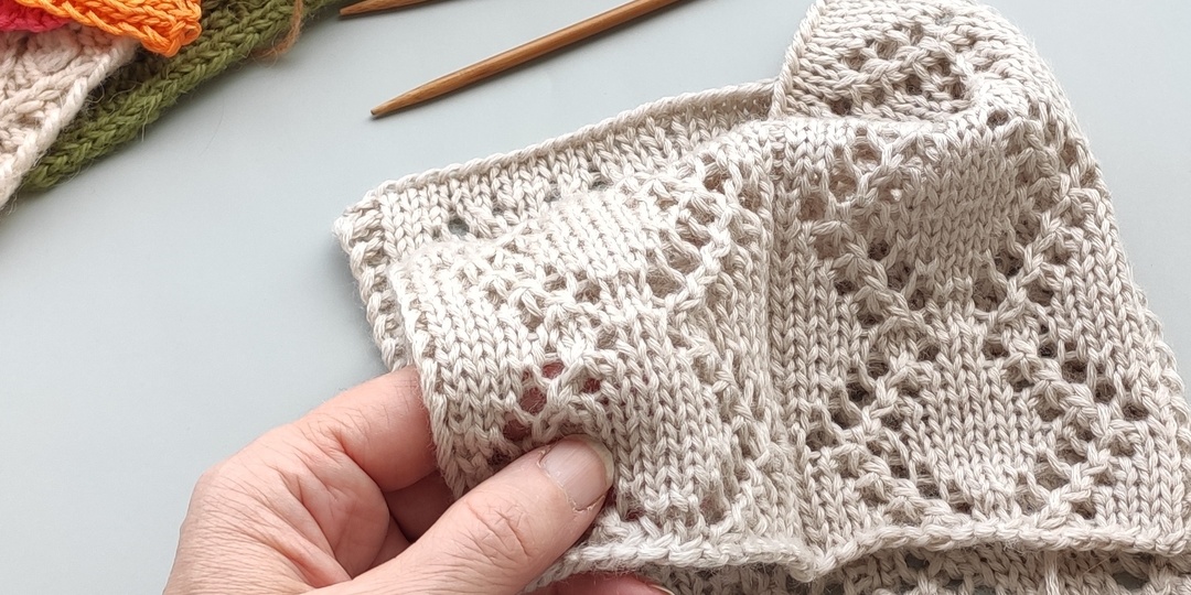 Новый ажурный узор для вязания спицами