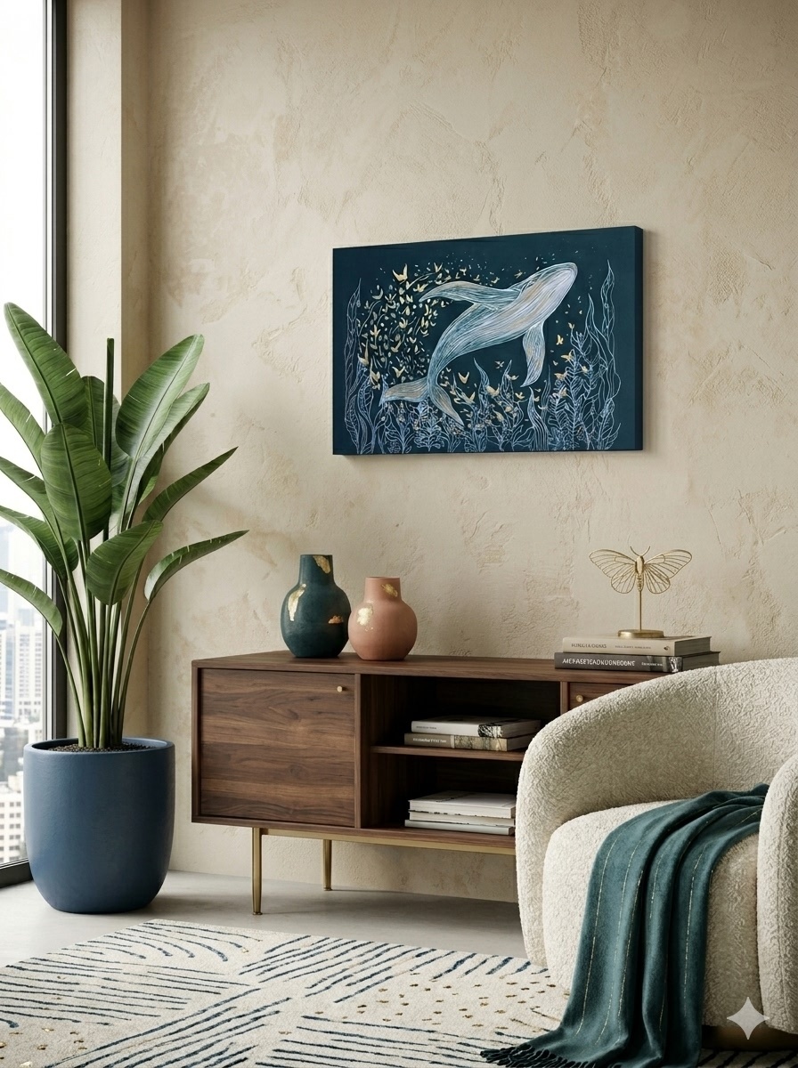 Картина акрилом в интерьере