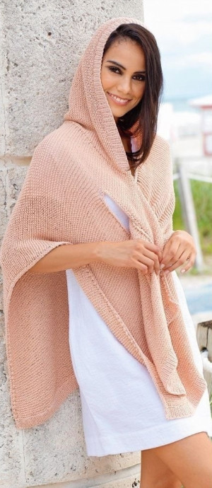 пончо спицами