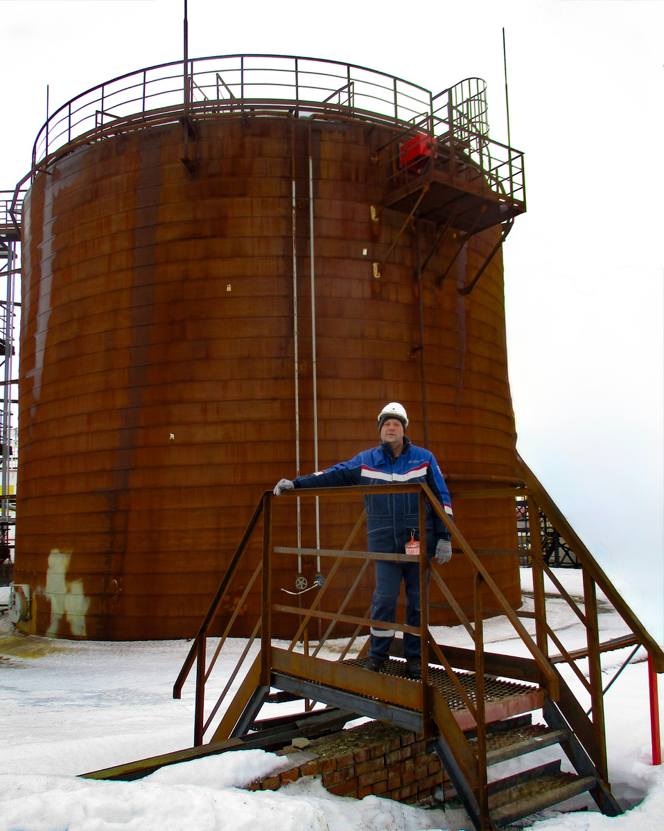 Проведение авторского надзора на объекте. Резервуар, смонтированный методом спиральной навивки.  Афонин А.С., март 2026 г.