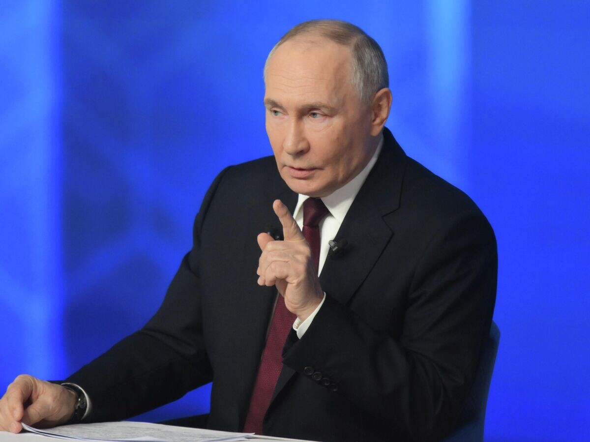    Президент РФ Владимир Путин отвечает на вопросы во время специальной программы "Итоги года" в Москве | © РИА Новости / Григорий Сысоев