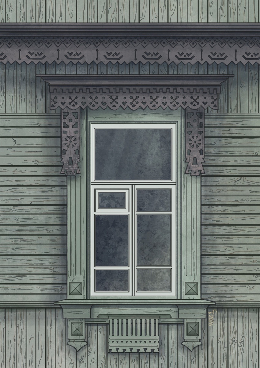 Наличник Жилого дома. Изображение Стародубцевой Т.В.