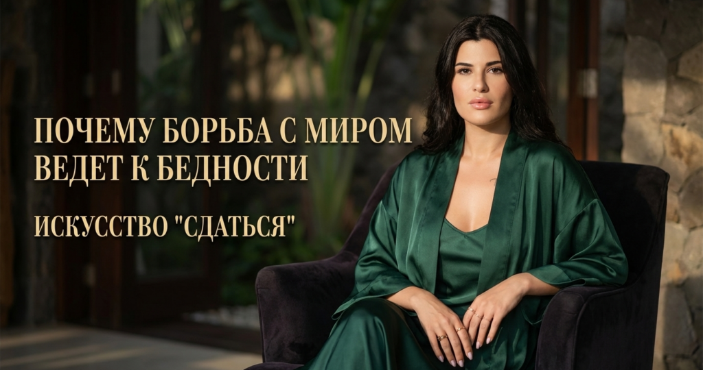 Почему борьба с миром ведет к бедности: искусство ‘сдаться’