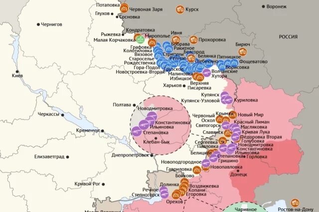    Карта боевых действий в зоне СВО на 31 марта 2026 года