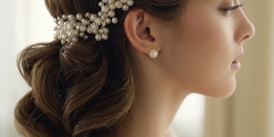 Как сделать прическу с использованием жемчужных заколок